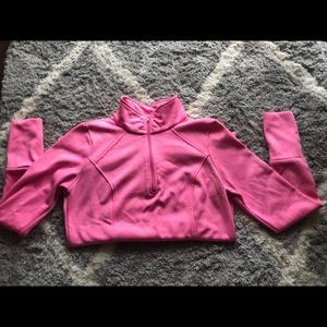 Pink athletic pull over